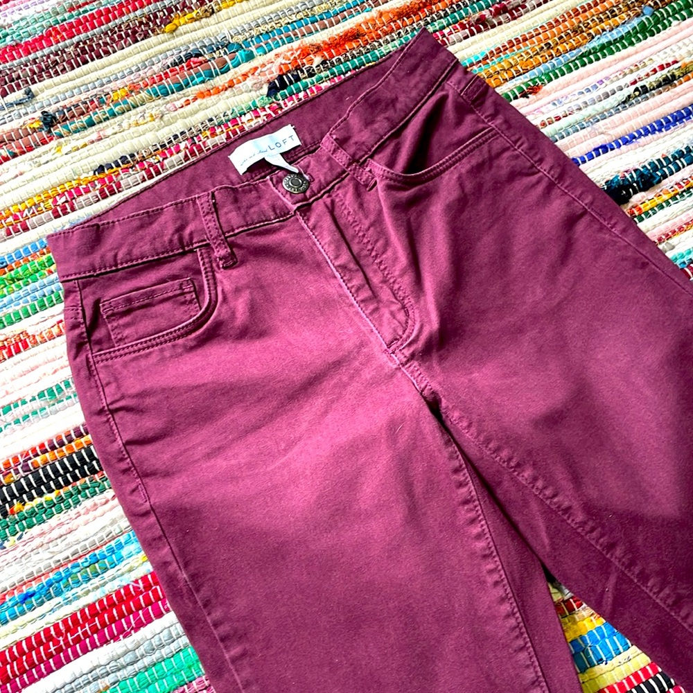 Ann Taylor LOFT Plum Cotton Pants-#1866